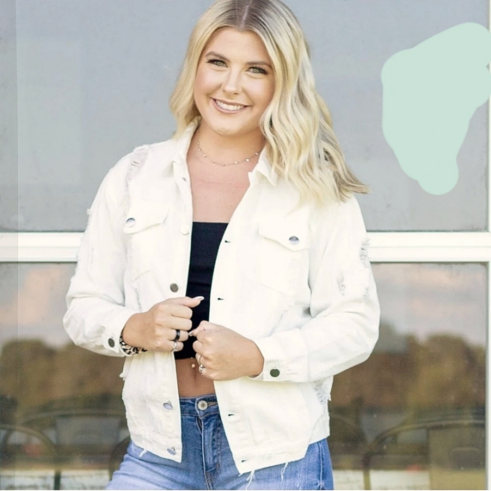 Maurices distressed jean jacket